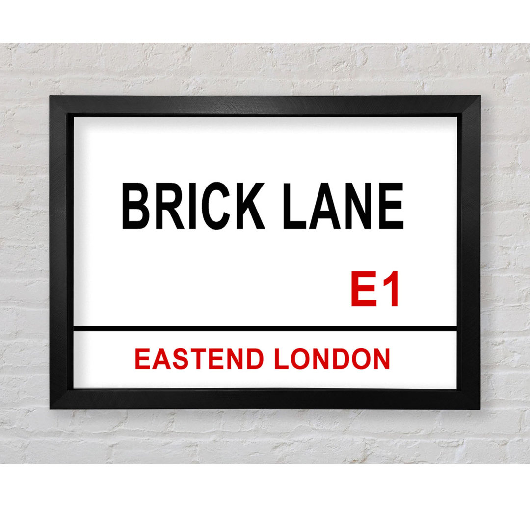 Brick Lane Signs - Einzelne Bilderrahmen Kunstdrucke