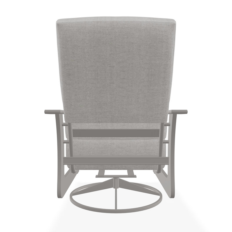 St. Catherine Marine Grade Polymer Deep Seating Cushion Swivel Rocker, Charter Silk, Warm Gray