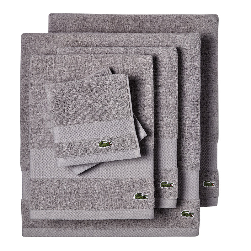 Ensemble de serviettes en coton 6 pièces Lacima Heritage - serviettes de bain de luxe ultra-douces, très absorbantes et à séchage rapide (2 serviettes de bain, 2 serviettes à main, 2 débarbouillettes), Météorite