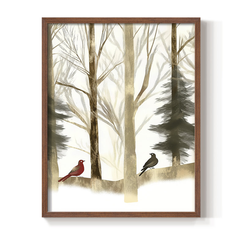 «Christmas Holiday Art», reproduction encadrée Ccciii, Noyer, H 21 po x l 17 po