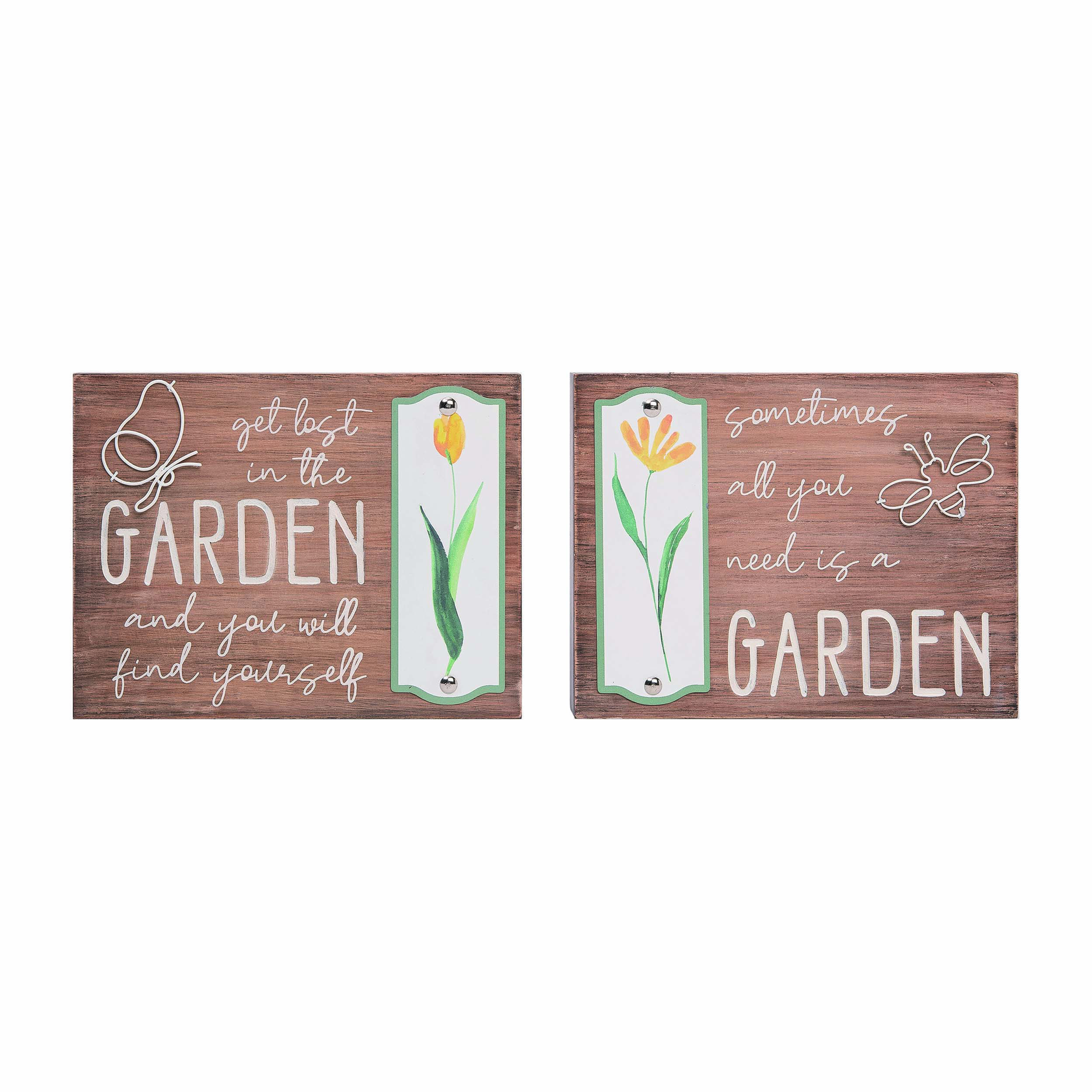 Ophelia & Co. MDF Bugs & Garden Box Decor Set of 2 Spring Home ...