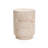Faux Travertine MgO Patio Side Table, Sculptural Outdoor Accent Table-145109429-145109428