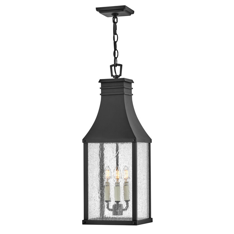 Beacon Hill 3-Light Outdoor Hanging Lantern, Museum Black