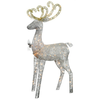 The Holiday Aisle® 60 in. Reindeer Decoration with Clear Lights