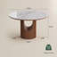 Ensemble de salle à manger moderne, ensemble de table de salle à manger rond pré-assemblé, ensemble de table de salle à manger en pierre frittée avec chaises rembourrées-160091073-160091078-160091079