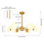 Jativa Gold 6 - Light Sputnik Chandelier