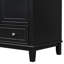 Base de meuble-lavabo 30 po seulement - Armoire à cadre en bois massif avec portes, tiroir séparable et tablette réglable (sans lavabo), noir-119636814