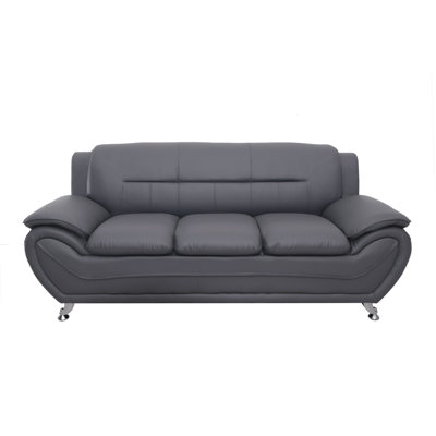 Sanuel 79.2'' Faux Leather Convertible Sofa