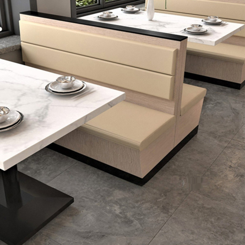 Banc rembourré en similicuir Light Luxury