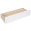 Lit à baldaquin avec deux grands tiroirs, finition blanche brossée, fabrication solide, pour lit double de mobilier de chambre à coucher, blanc, matériaux, 2 tiroirs soignés