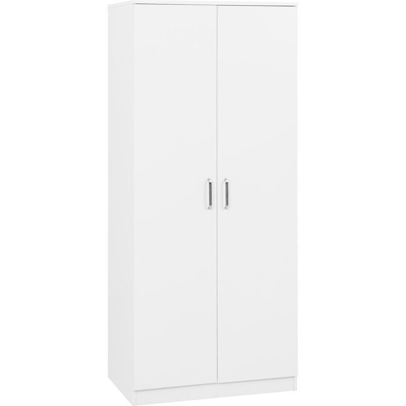 Sumrah 2 Door Manufactured Wood Wardrobe, White