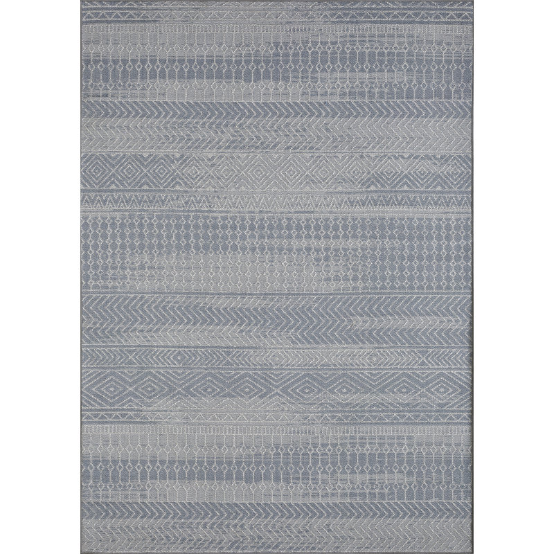 Jacorius Geometric Indoor / Outdoor Rug, Rectangle 9'10" x 12'10"