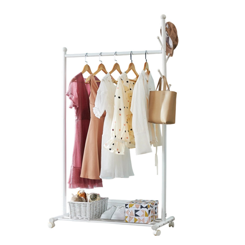 86cm Adjustable Clothing Rack, White