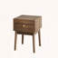 Ensemble de 2 tables de chevet en noyer de style médiéval-moderne