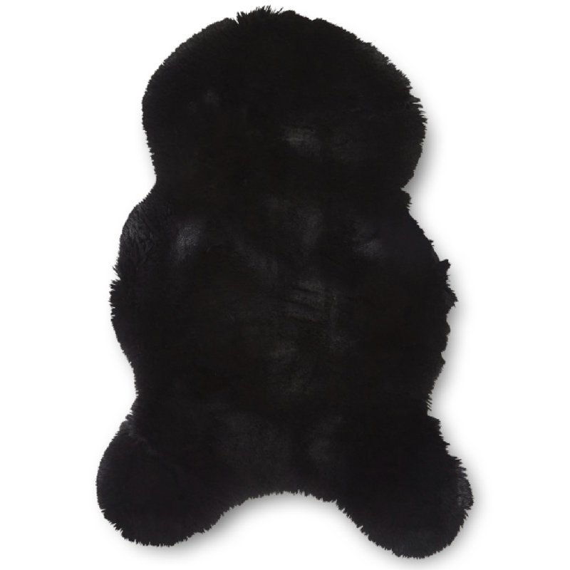 Lehi area rug Table Tufted Sheepskin Black, Sheepskin 60 x 180cm