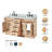 Tidworth Solid Wood Double Bathroom Vanity with 1.5'' Carrara Marble Top-812777082-822922578