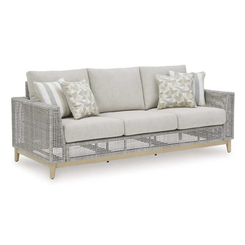 Canapé d'extérieur avec coussin Muallam