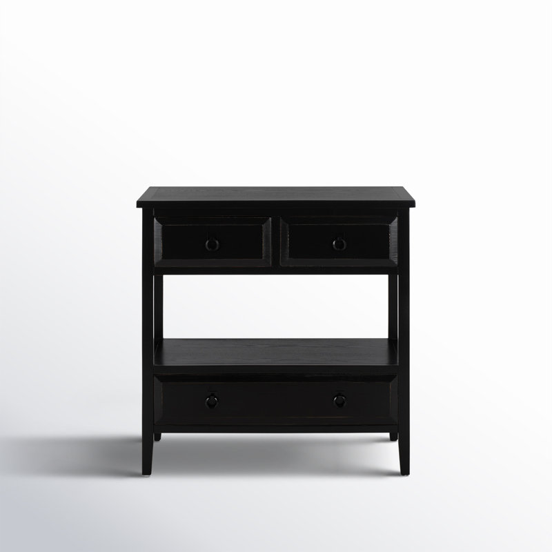 Sadie 32'' Solid Wood Console Table, Black