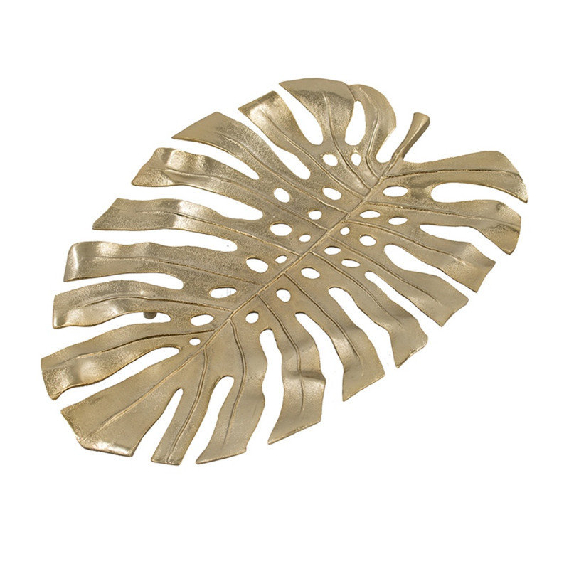  Décoration murale feuille d'or Monstera, H 17,31 po x l 24,8 po x P 2,01 po