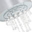 Modern Satin Fabric Pendant Light Shade with Acrylic Droplets-41814469-98654978