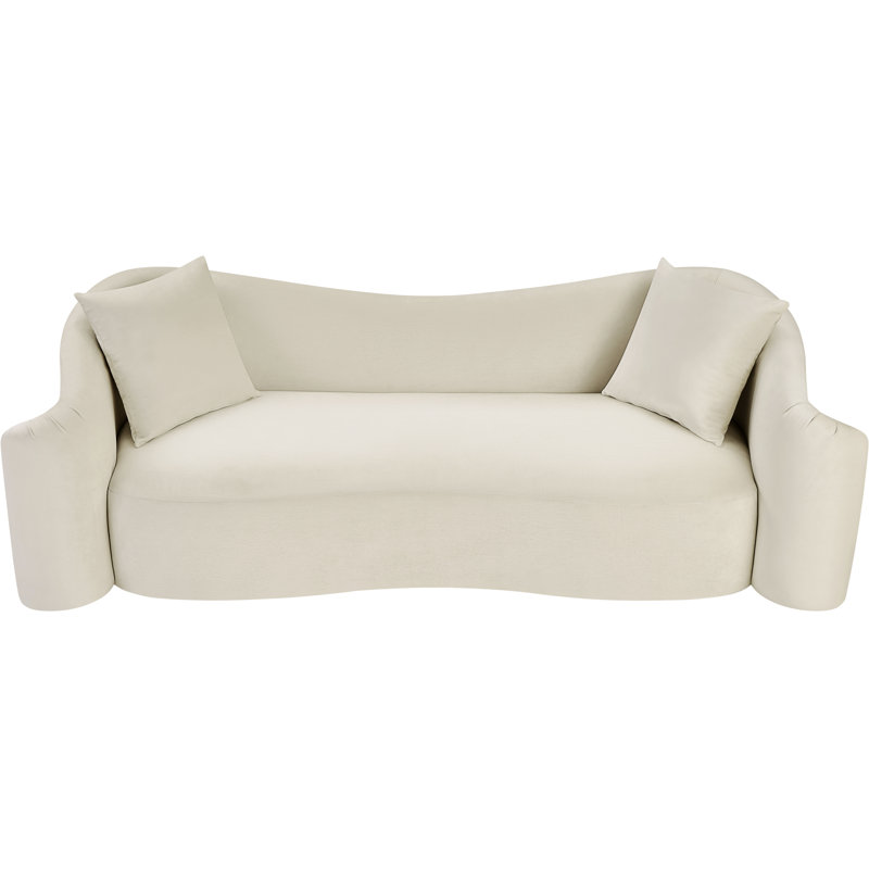 Destin Velvet Sofa, Cream Velvet