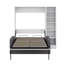 Lit escamotable double avec canapé et tablettes