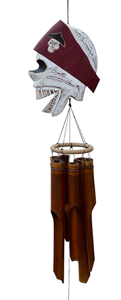 Carillon à vent en bambou tête de pirate