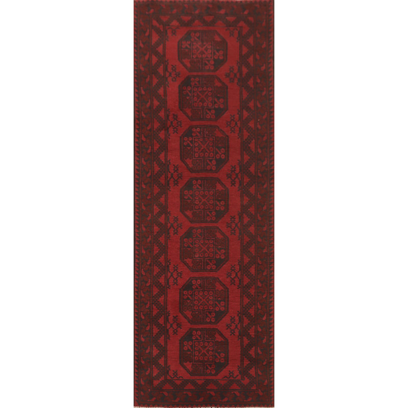 Tapis de couloir oriental afghan Elephant