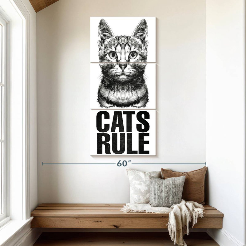 Cats Rule, 52" H x 24" W