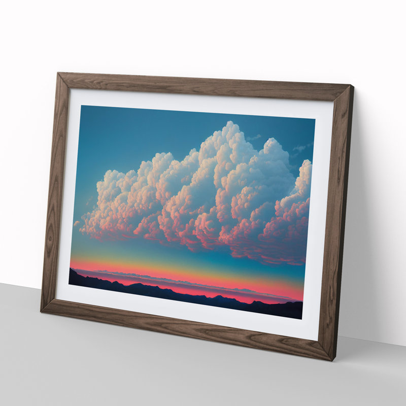 Glorious Clouds - Framed Print, 34cm H x 46cm W x 2cm D, Walnut