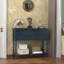 Console Farmhouse en bois avec tiroirs et armoire pour l'entrée et le salon-654365749