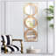 Décoration murale à miroir 3 pièces Adelaide dans un cadre rectangulaire doré