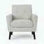 Fauteuil club - tissu gris clair