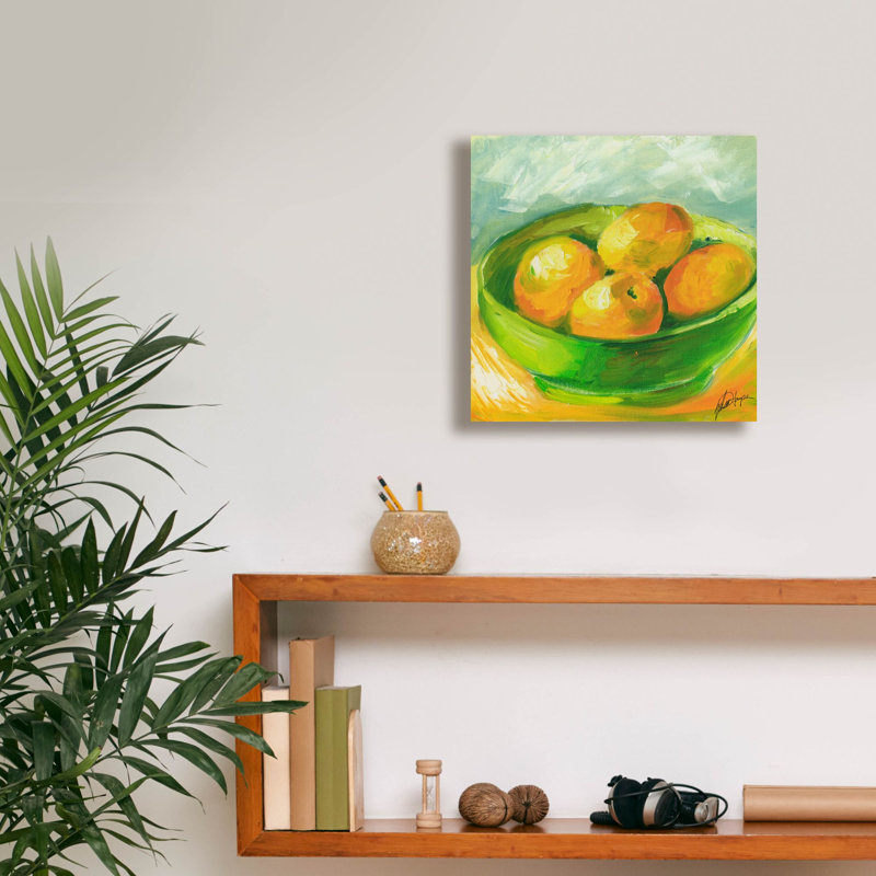 «Bowl of Fruit I» par Ethan Harper, art mural sur toile, H 12 po x l 12 po x P 0,75 po