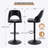 Bar Stools Set of 2 Modern Grey PU Counter Height Barstool, High Padded Swivel Adjustable Barstools with Back for Bar Counter and Kitchen Island-288005263