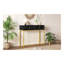 Console pour table d'entrée, console moderne et élégante avec rangement, console étroite avec deux tiroirs à rayures pour le couloir du salon, noir-1022184802