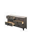 Commode avec plateau en faux marbre et six tiroirs spacieux pour le rangement