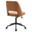 Chaise de bureau Modern Home, chaise de bureau pivotante rembourrée en similicuir, chaise de travail sans accoudoirs à dossier inclinable, chaise de bureau réglable en hauteur avec roulette, brun-1600626069