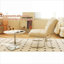 Fauteuil d'appoint moderne à oreilles, tissu rembourré confortable avec structure en métal pour un usage domestique, beige doux