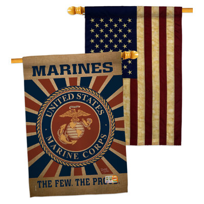 Double Sided 40'' H x 28'' W Polyester Independence Day House Flag