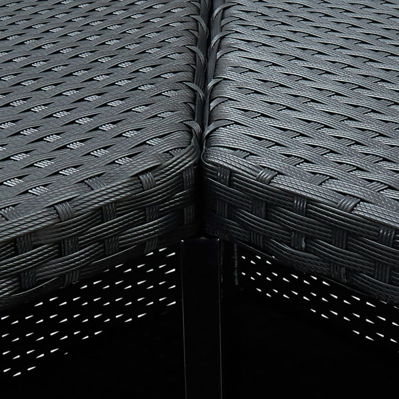 Francesco Rattan Bar Table, Black