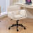 Criss Cross Chair with 5-Gear Adjustable Armrests & Wheels, Ergonomic Thickened Backrest Swivel Desk Chair for Home Office, Vanity, Bedroom and Living Room-113360445