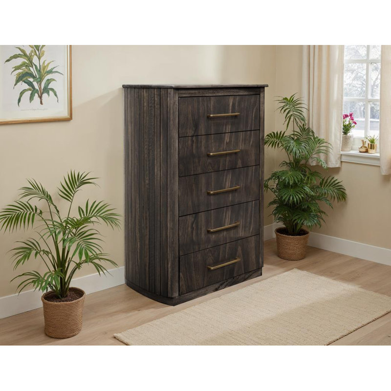 Commode 5 tiroirs Dark Mezquite