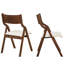 2 chaises de table à manger pliantes en noyer, peu encombrantes, sièges confortables, chaises pratiques (2), noyer, fabrication légère, rembourrage, utilisation polyvalente-1990897923