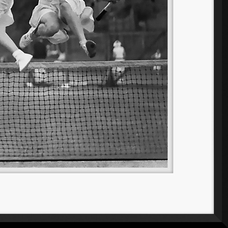Vintage Black And White Tennis Game I Giclee Print