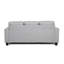 Amuse Three avec pieds en bois - option de surface de vie en tissu gris confortable