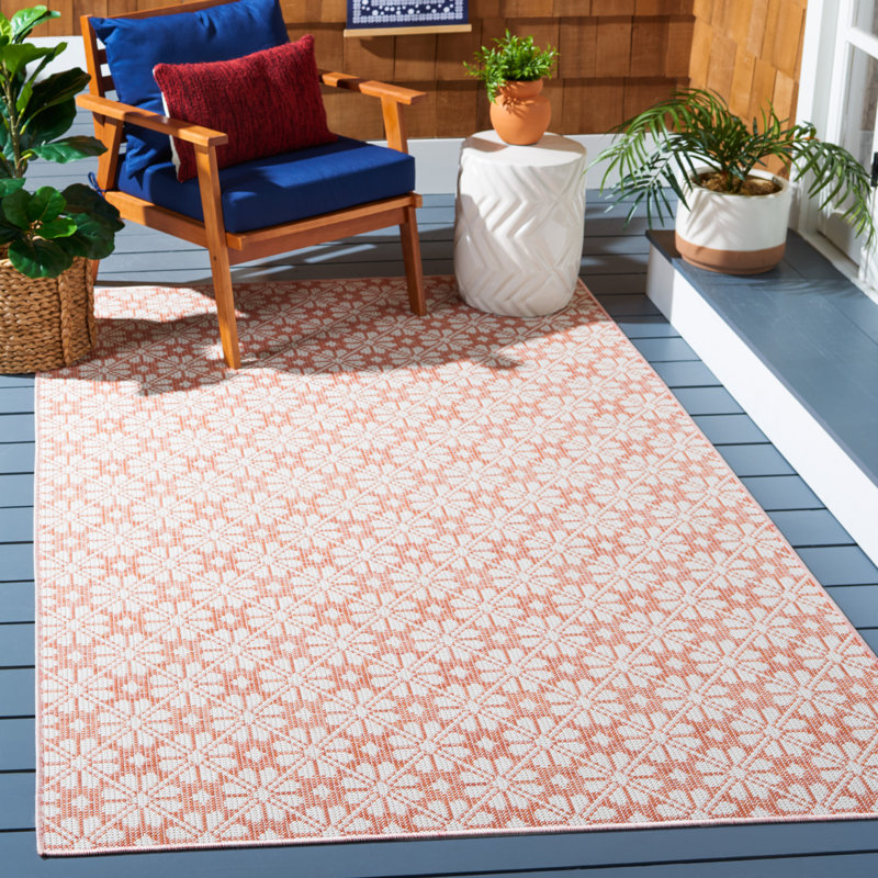 Tapis d'intérieur / extérieur à motif géométrique MSR400, Rectangle 6 pi 5 po x 9 pi 6 po