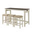 Ensemble de table de salle à manger à hauteur de comptoir moderne à deux tons 4pc