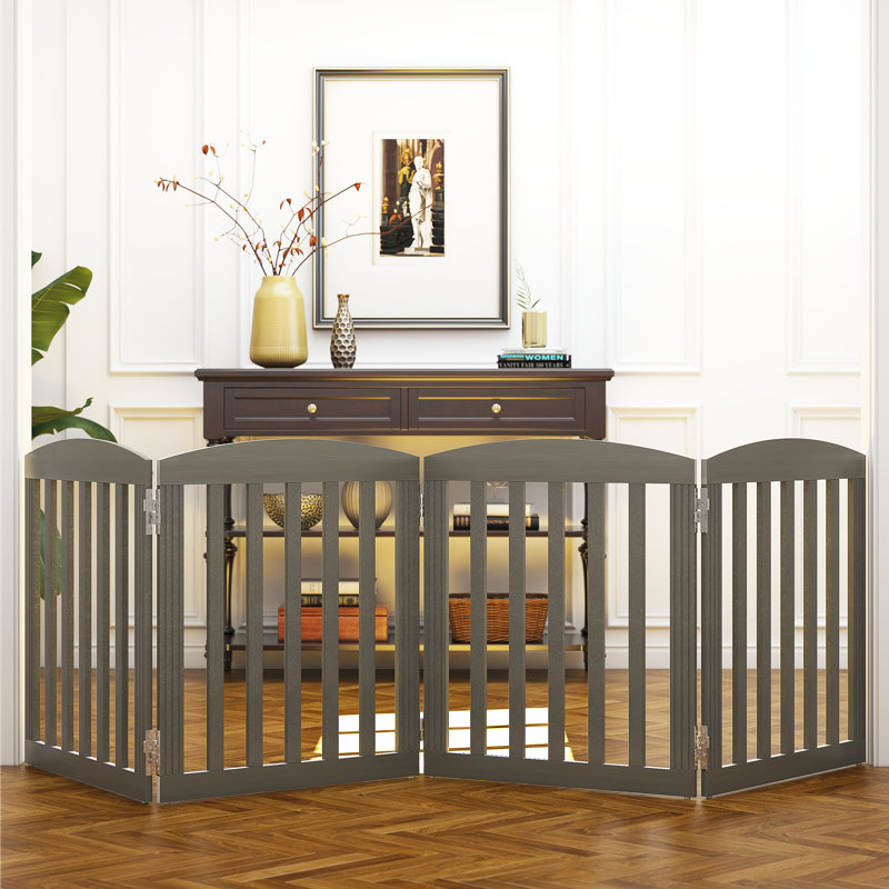 4-panel Wooden Dog Gate, Antique White