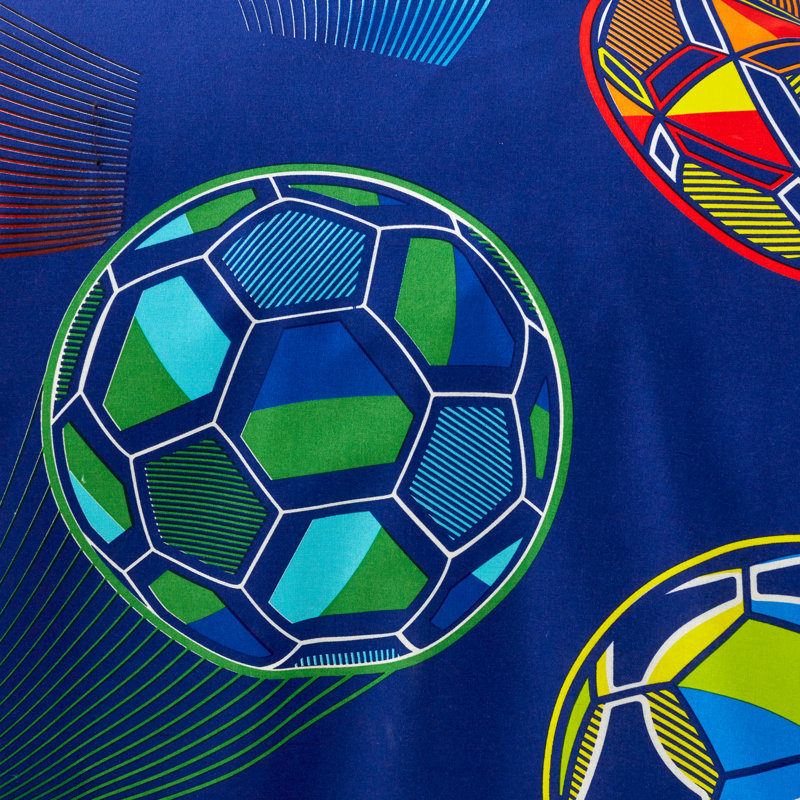 Bright Football Reversible Duvet Cover Set, Double
